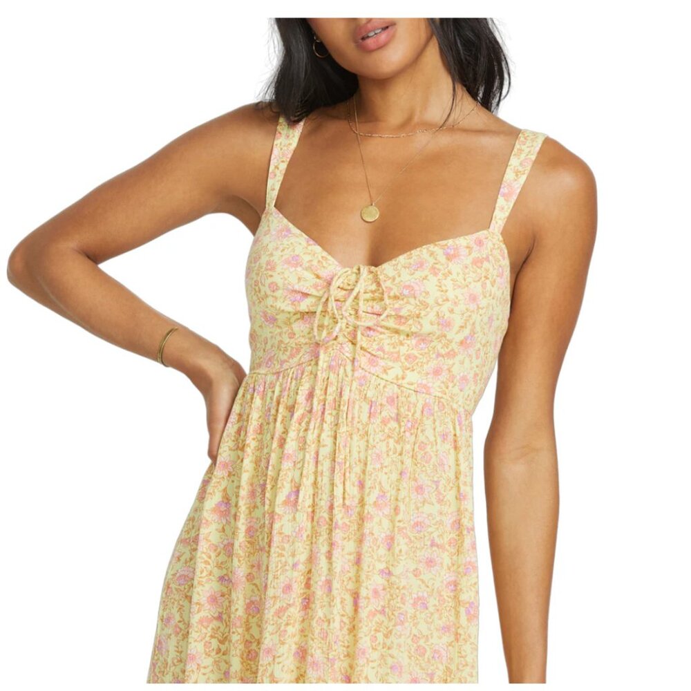 Billabong Yellow Floral Midi Dress - Picture 4 of 4